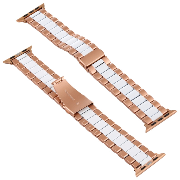 Bracelet de montre en acier inoxydable pour Apple Watch Series 10 42 mm / 9, 8 et 7 41 mm / SE 3, SE 2, 6, SE, 5 et 4 40 mm / 3, 2 et 1 38 mm, pour Apple Watch Series 7 41 mm / 6, SE, 5 et 4 40 mm / 3, 2 et 1 38 mm